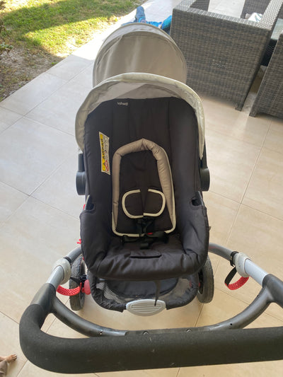 (#PG5435) Coche Travel System modelo Infanti Duo Ride S813 gris . Marca Infanti