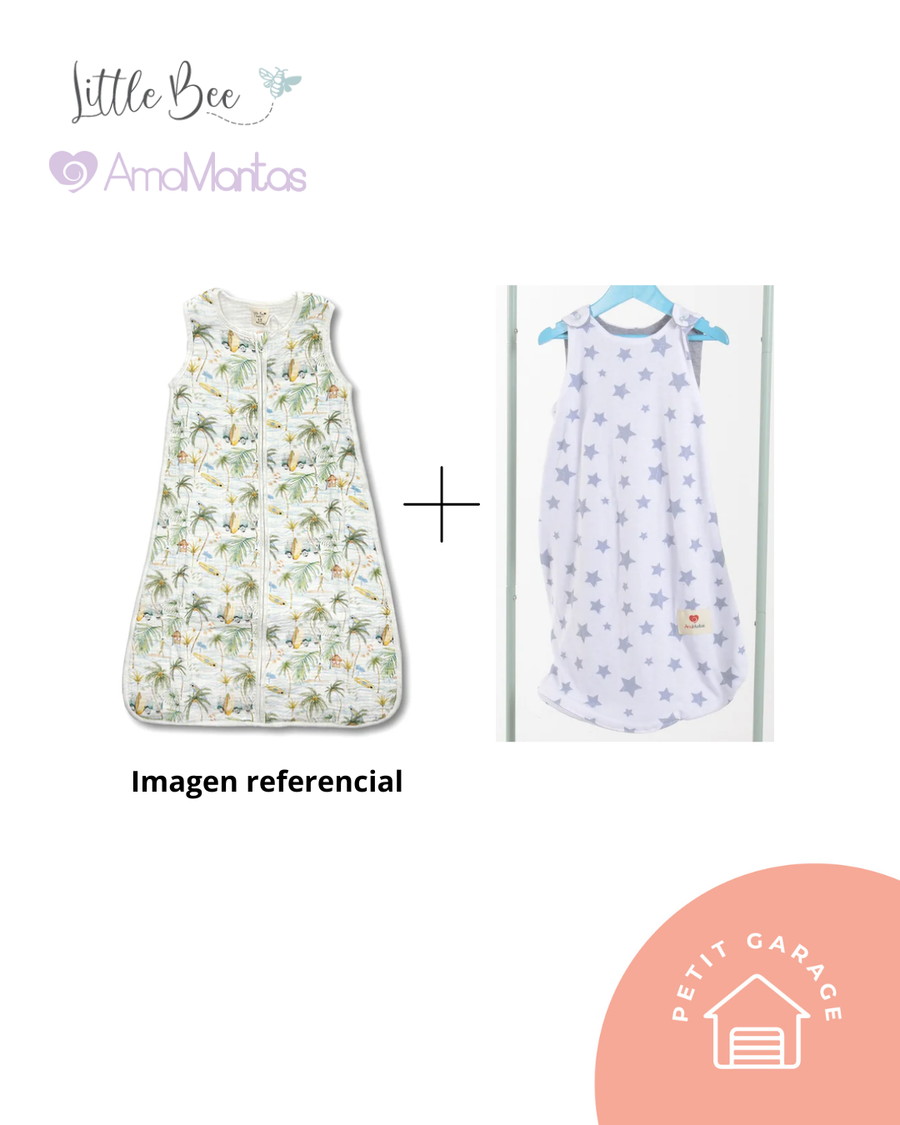 Saquitos de dormir, muselina y algodón. Marca Little Bee y Amamantas (#PG5532)
