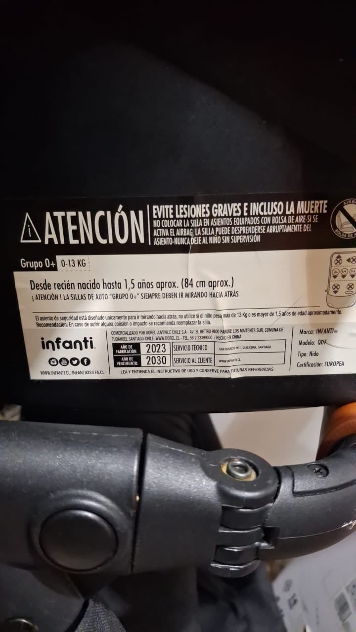 (#PG4553) Coche Travel System modelo Cloud Dark Grey. Marca Infanti