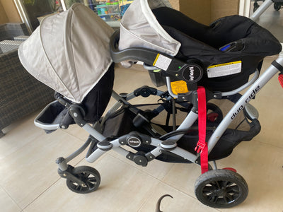 (#PG5435) Coche Travel System modelo Infanti Duo Ride S813 gris . Marca Infanti