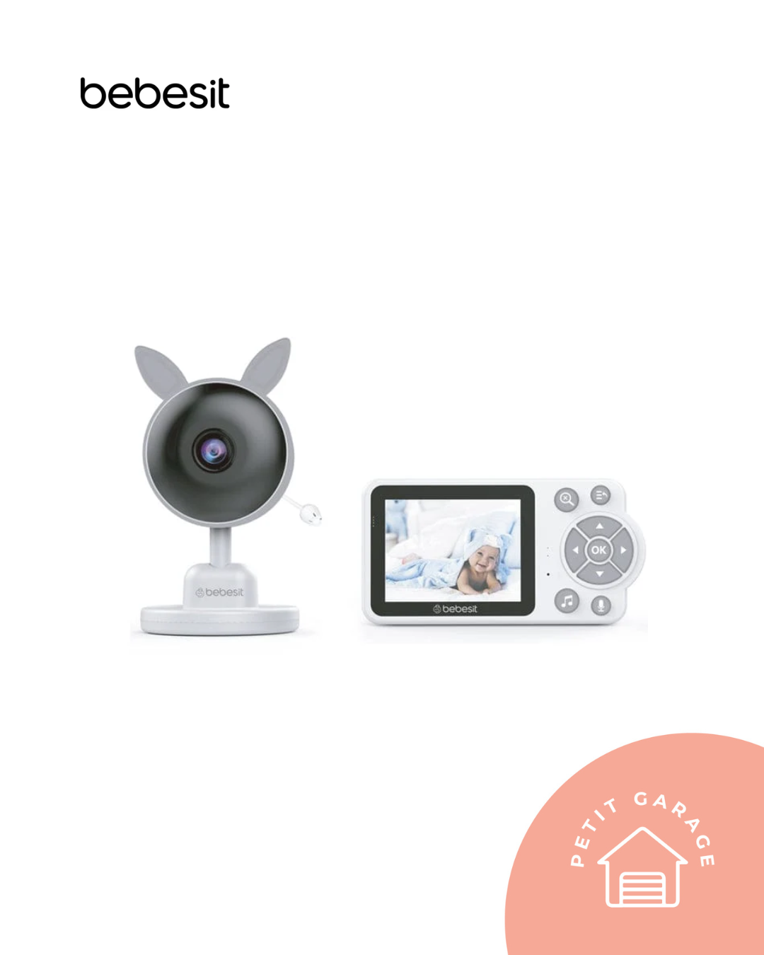 Cámara monitor modelo SmartGuard 2.0 (4x zoom, ruido blanco). Marca Bebesit (#PG5868)