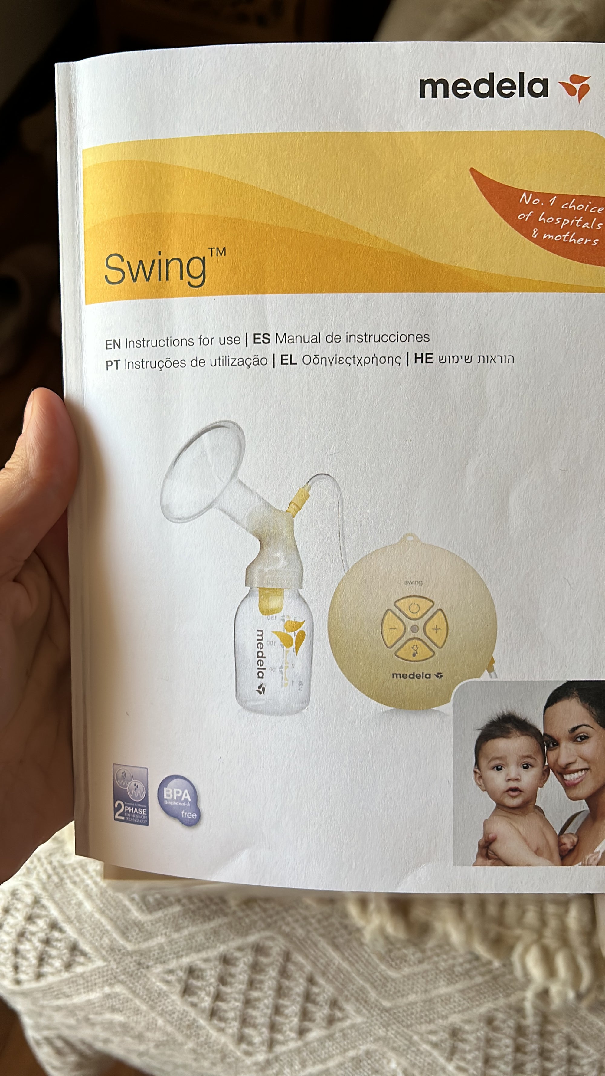 (#PG4422) Extractor de leche eléctrico simple modelo Swing. Marca Medela