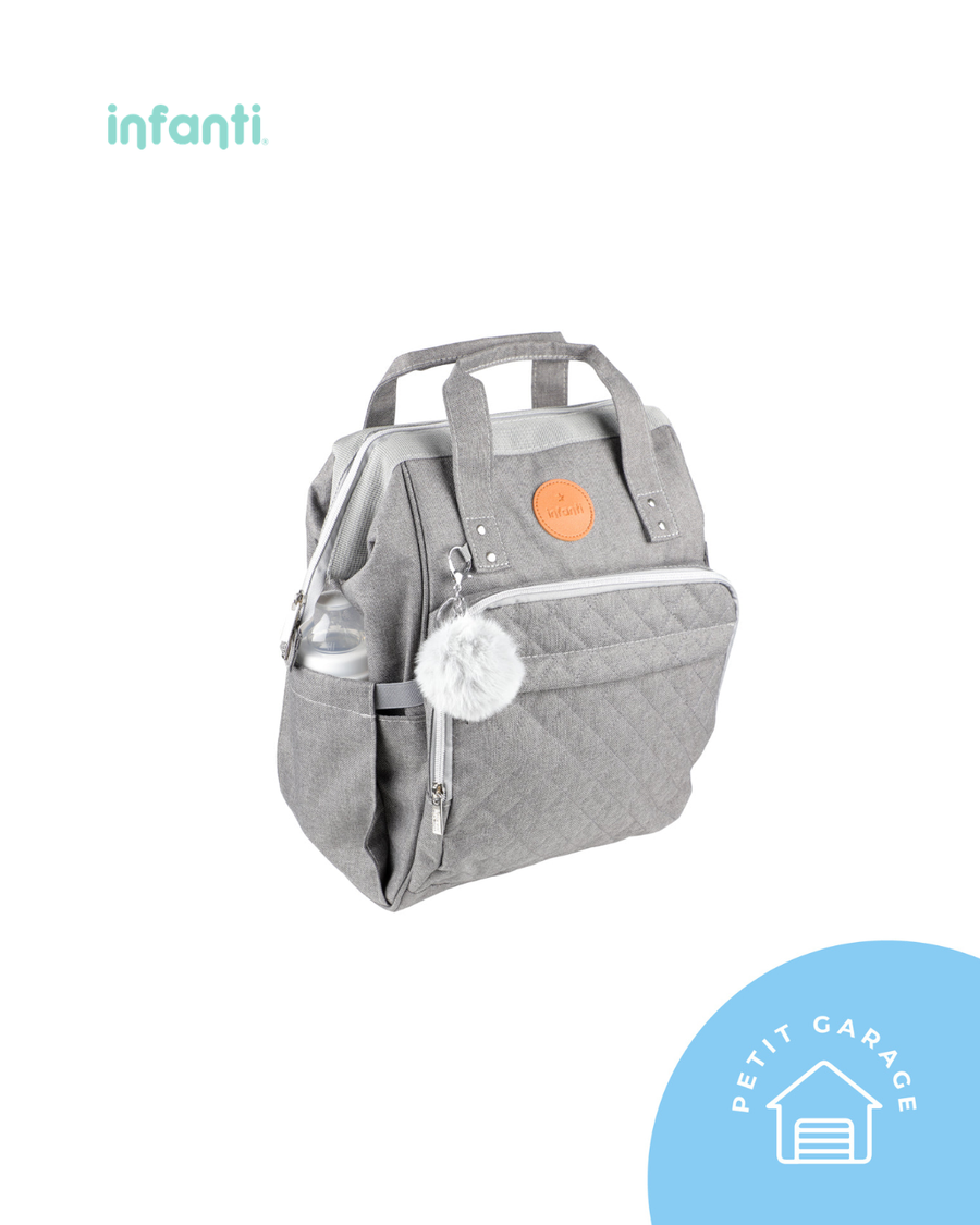 Mochila Maternal color gris. Marca Infanti (#PG5853)