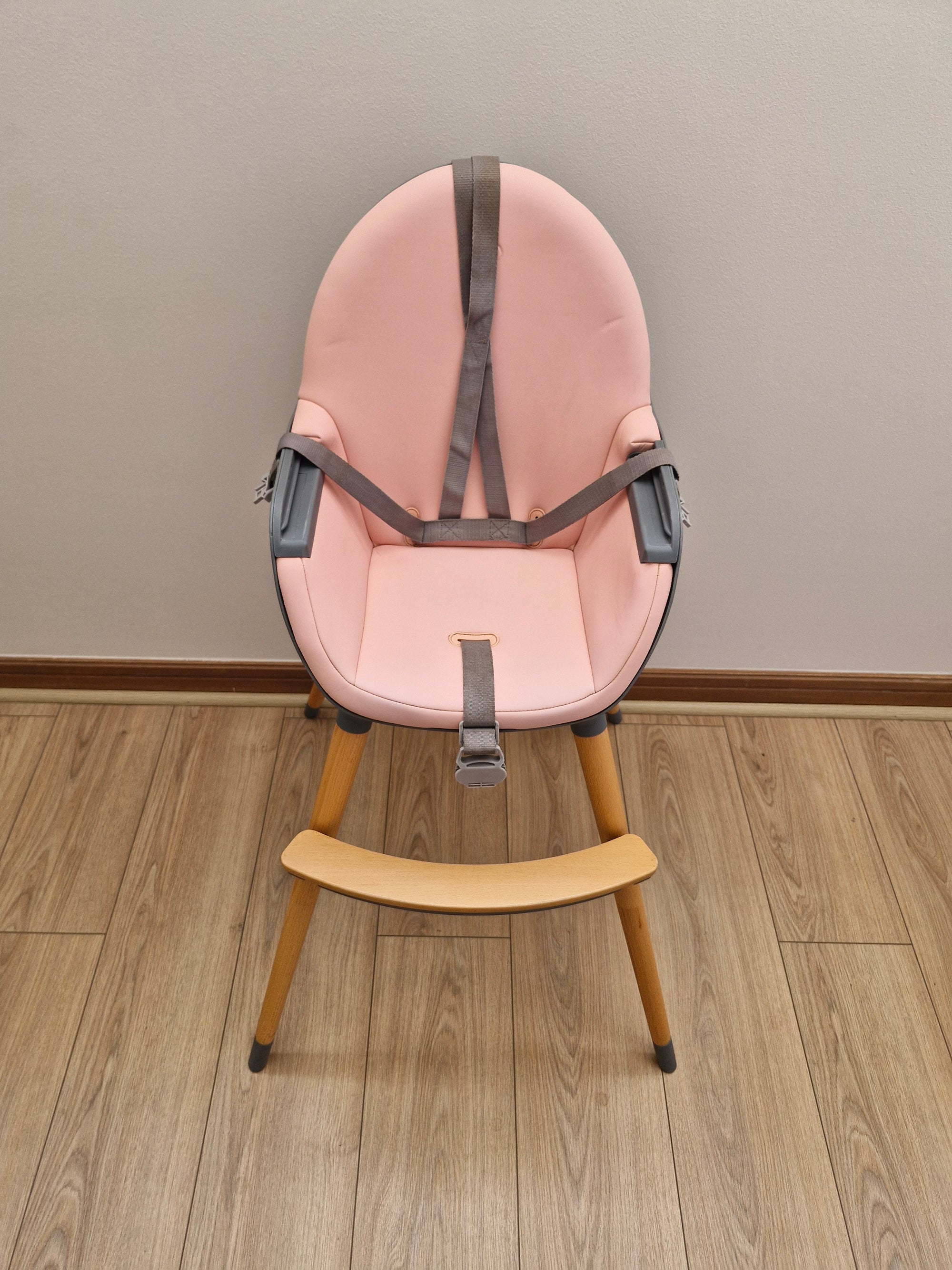 (#PG4226) Silla para comer 2 en 1 modelo Fini rosado. Marca Kinderkraft