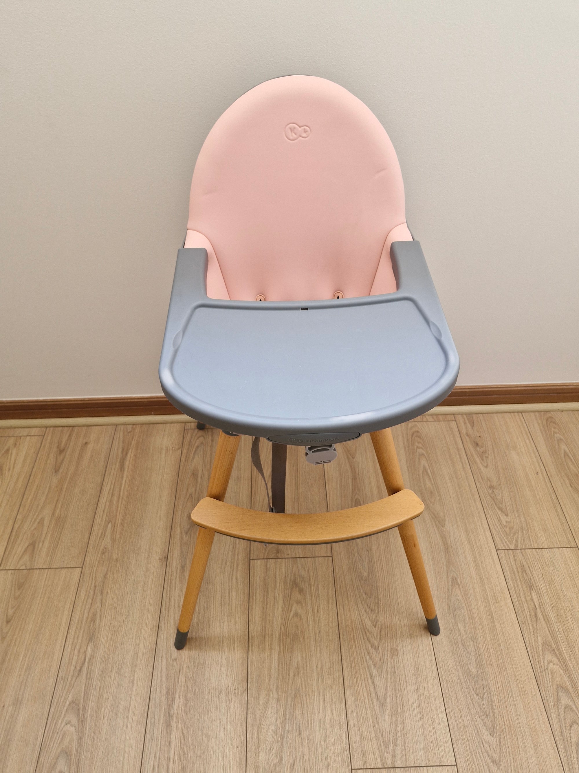 (#PG4226) Silla para comer 2 en 1 modelo Fini rosado. Marca Kinderkraft