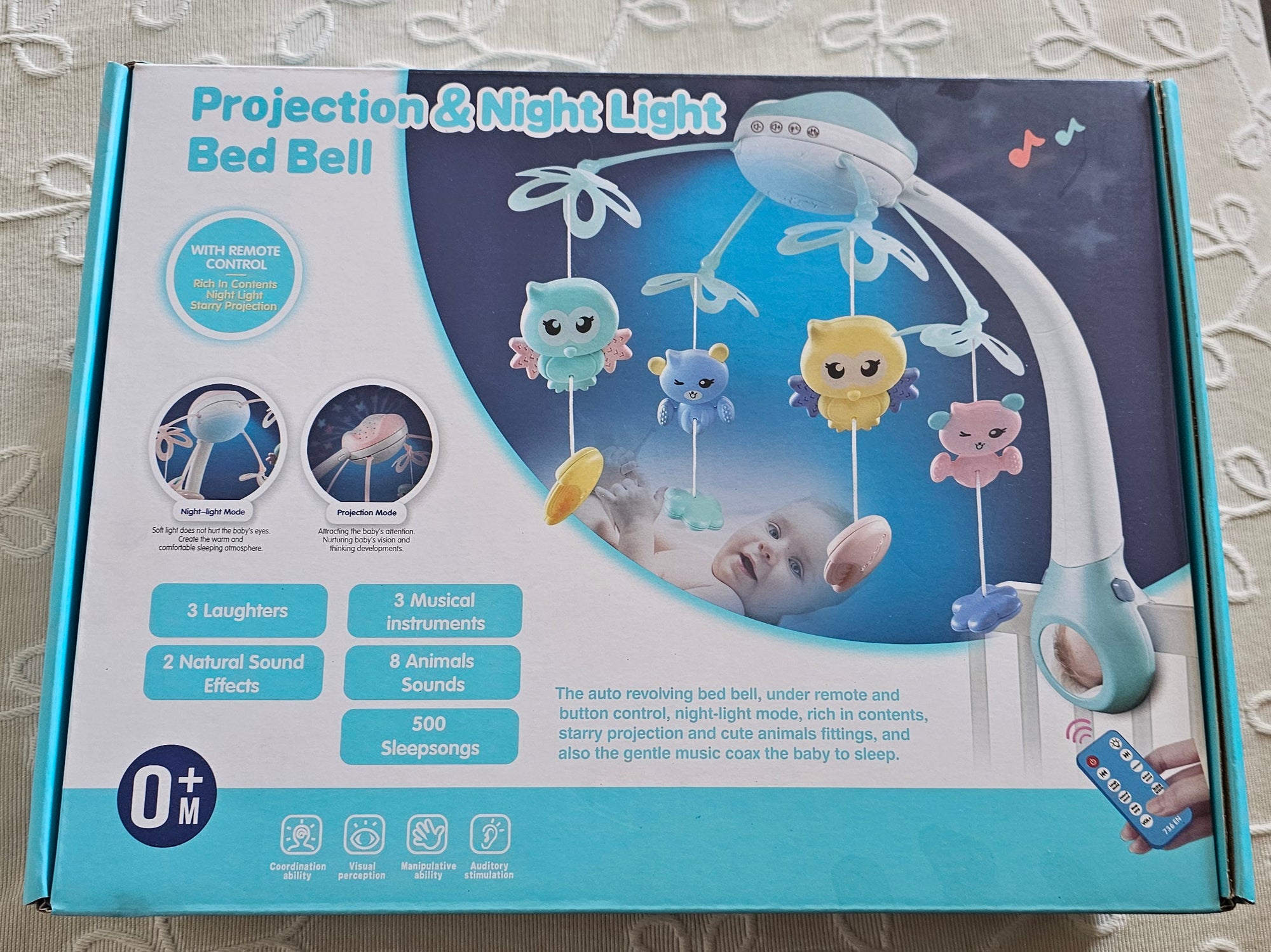 (#PG4659) Móvil con canciones y luz nocturna. Marca Kids Melody