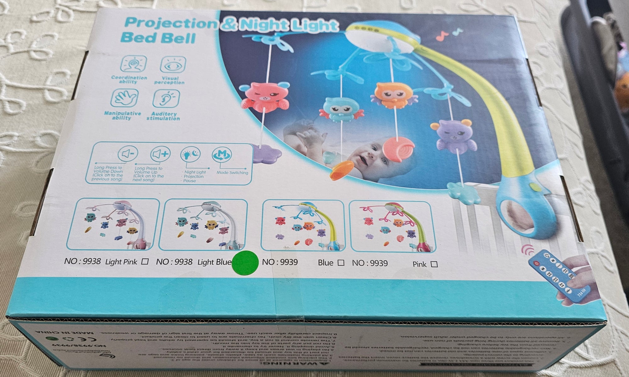 (#PG4659) Móvil con canciones y luz nocturna. Marca Kids Melody