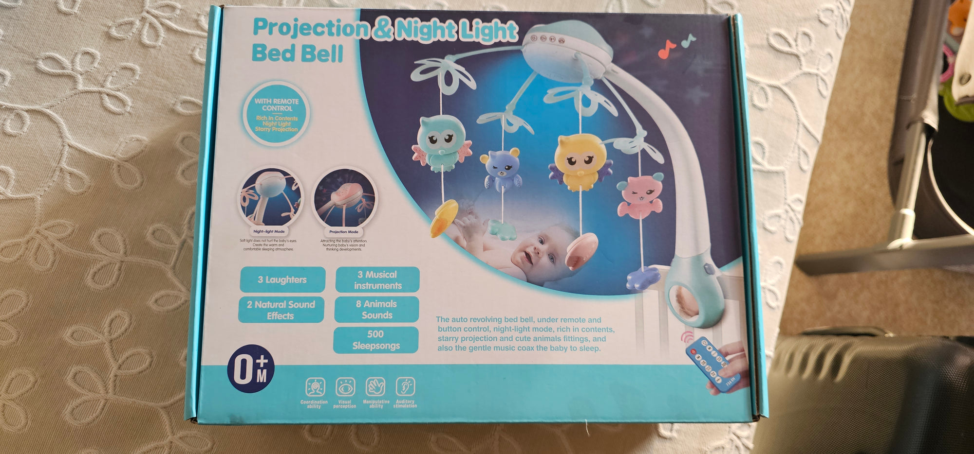 (#PG4659) Móvil con canciones y luz nocturna. Marca Kids Melody