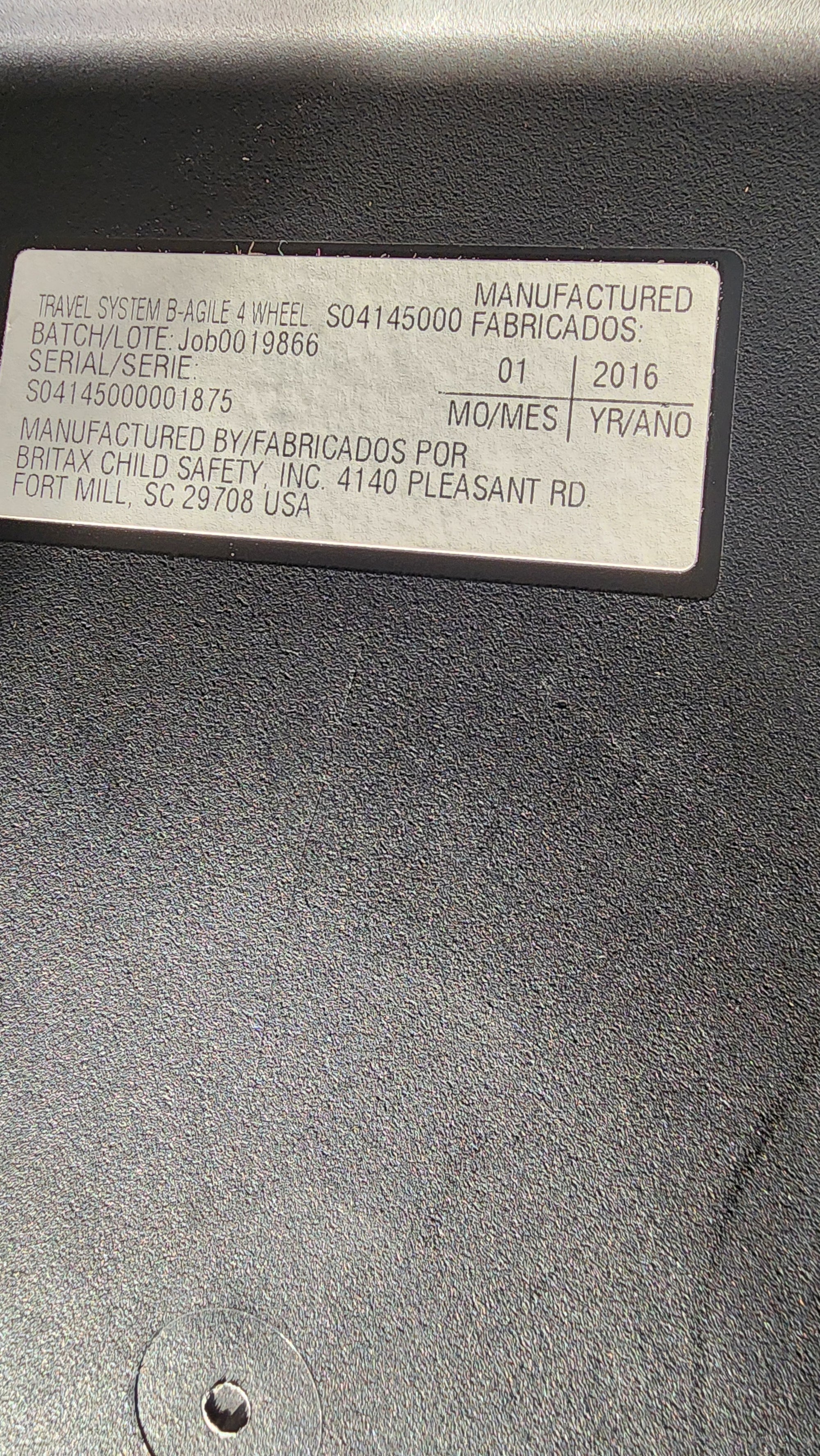 (#PG4831) Silla de auto modelo B-Safe 35. Marca Britax
