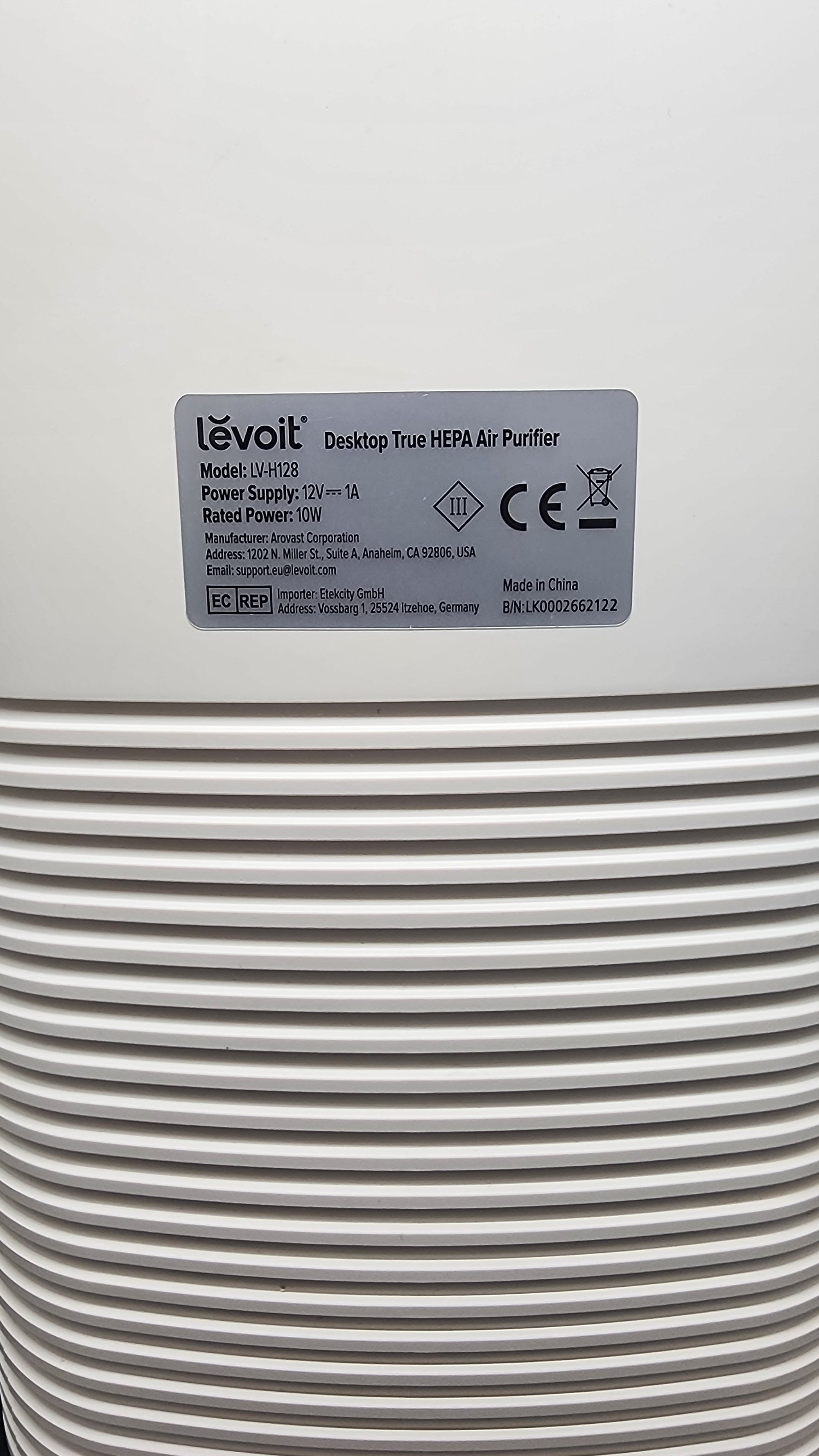 (#PG4841) Purificador de aire modelo LV-H128. Marca Levoit