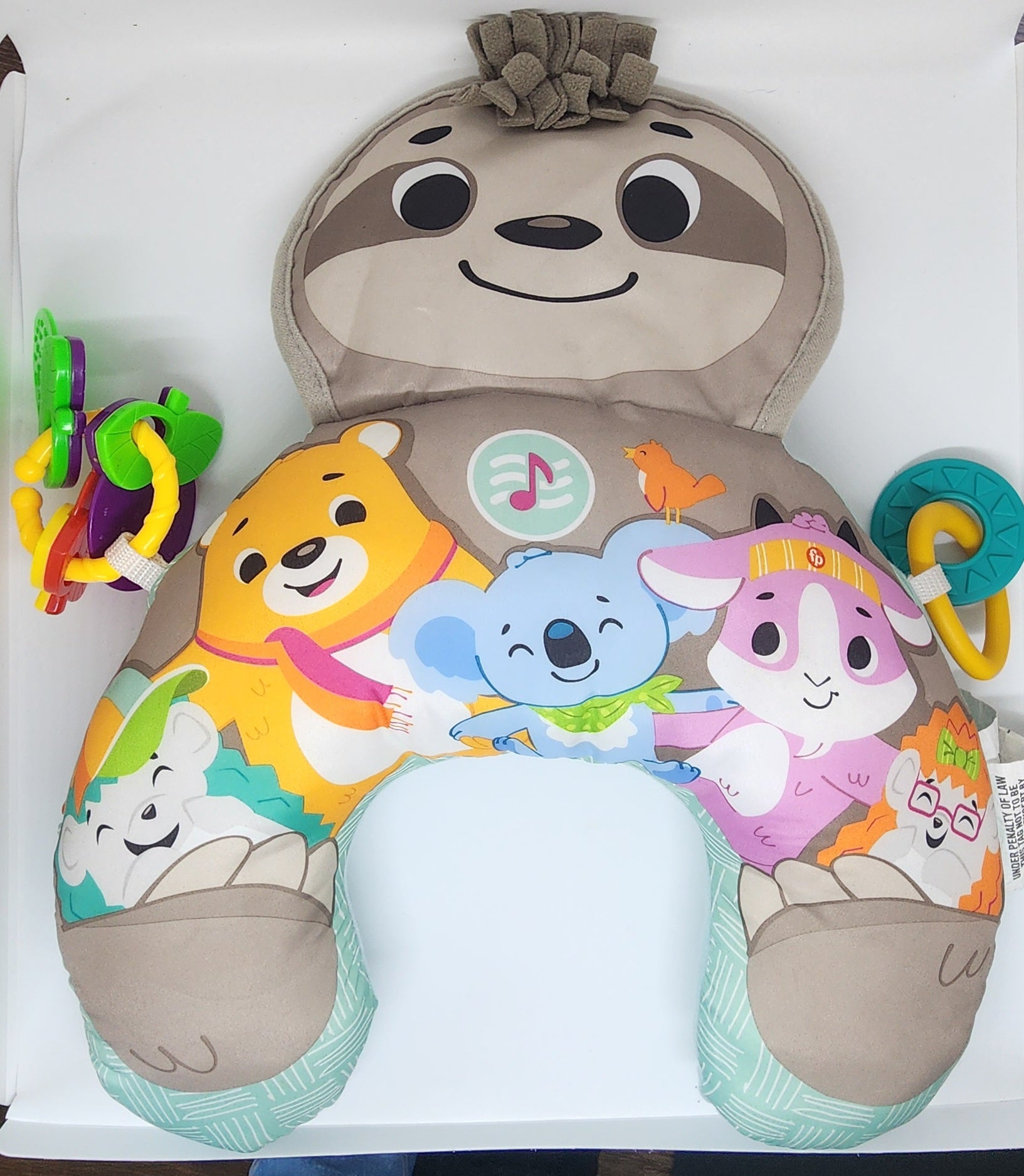 (#PG4843) Cojín Tummy Time modelo Oso Perezoso. Marca Fisher Price