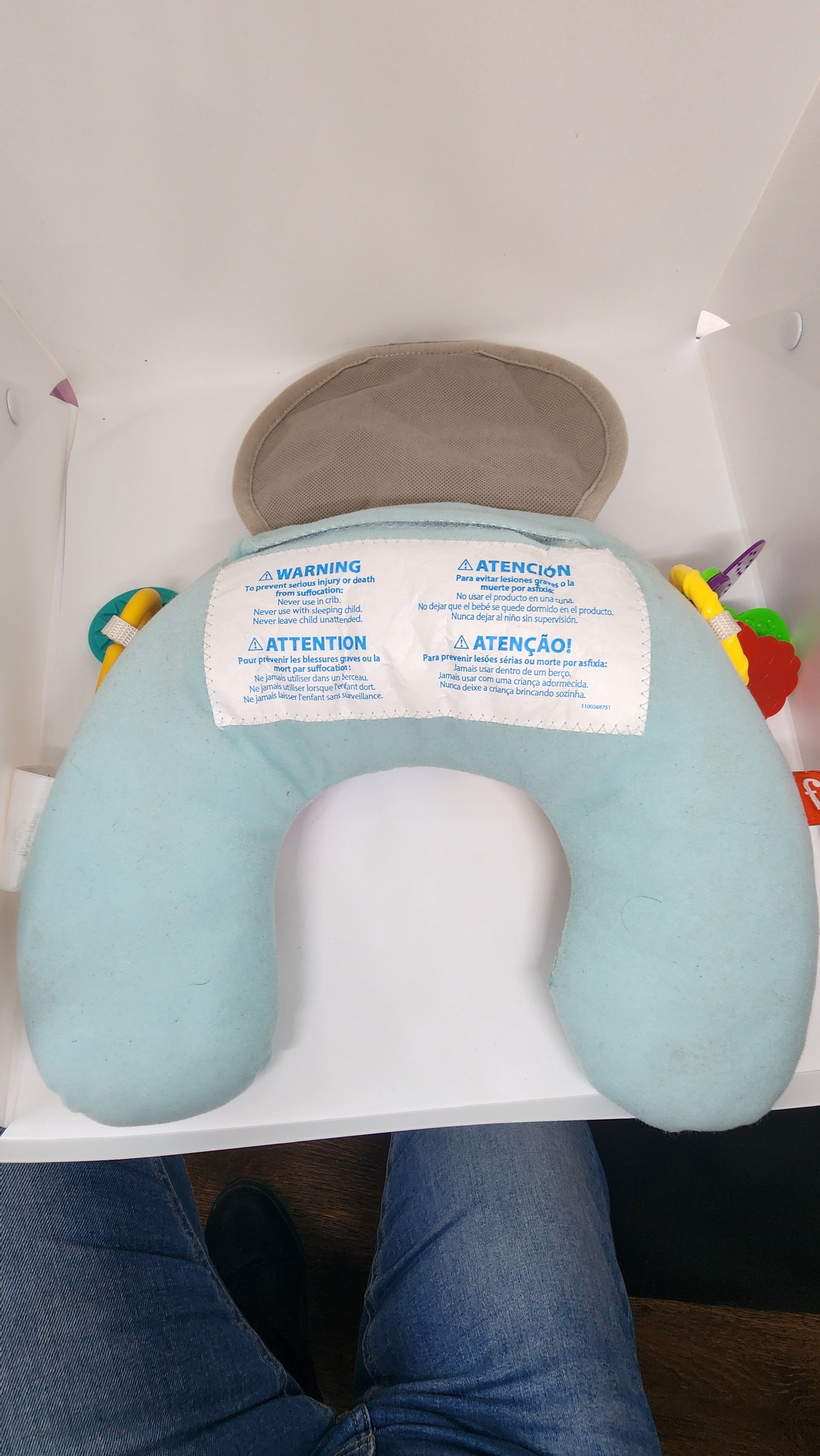 (#PG4843) Cojín Tummy Time modelo Oso Perezoso. Marca Fisher Price