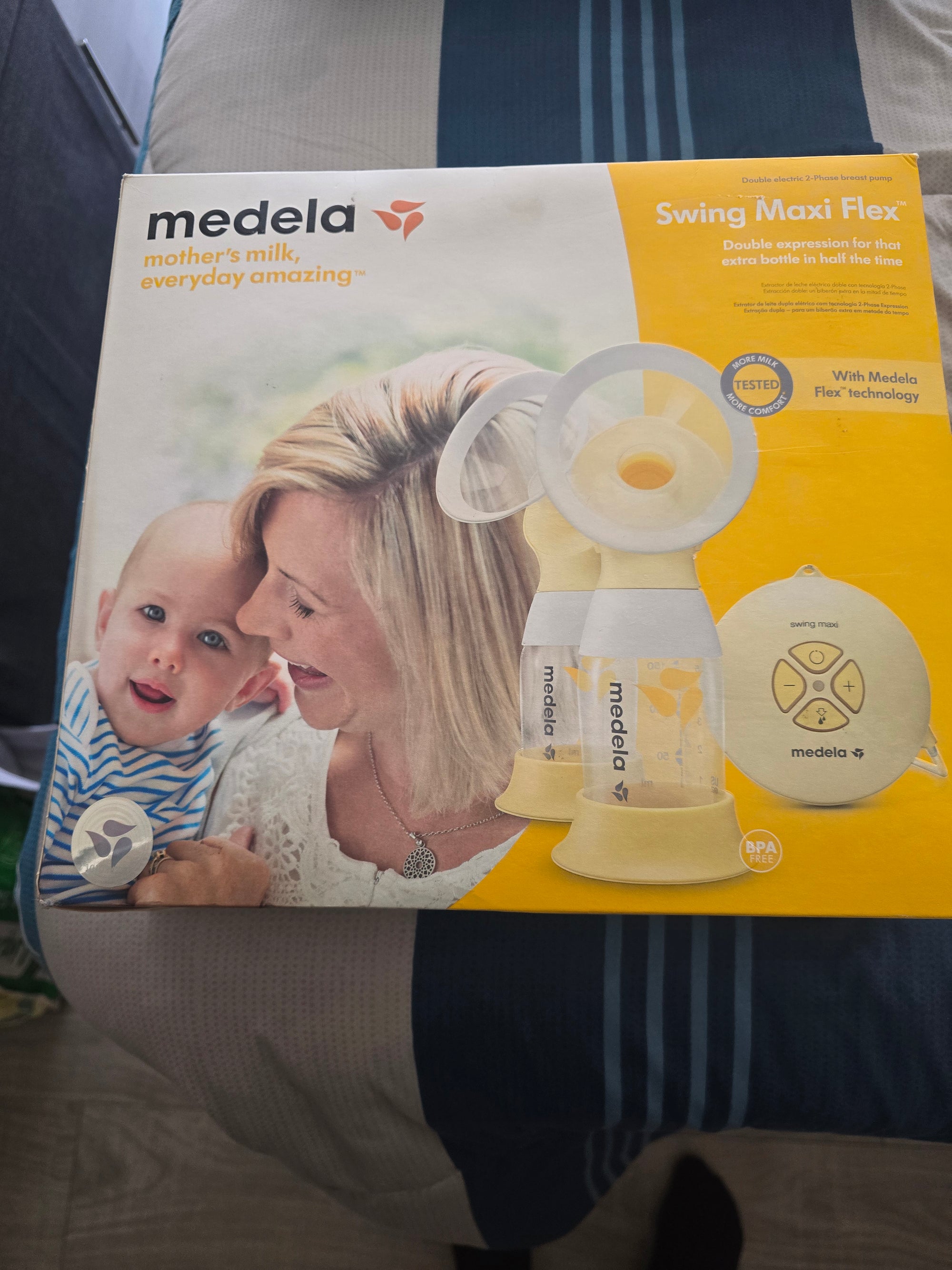 (#PG5454) Extractor de leche doble eléctrico modelo Swing Maxi Flex. Marca