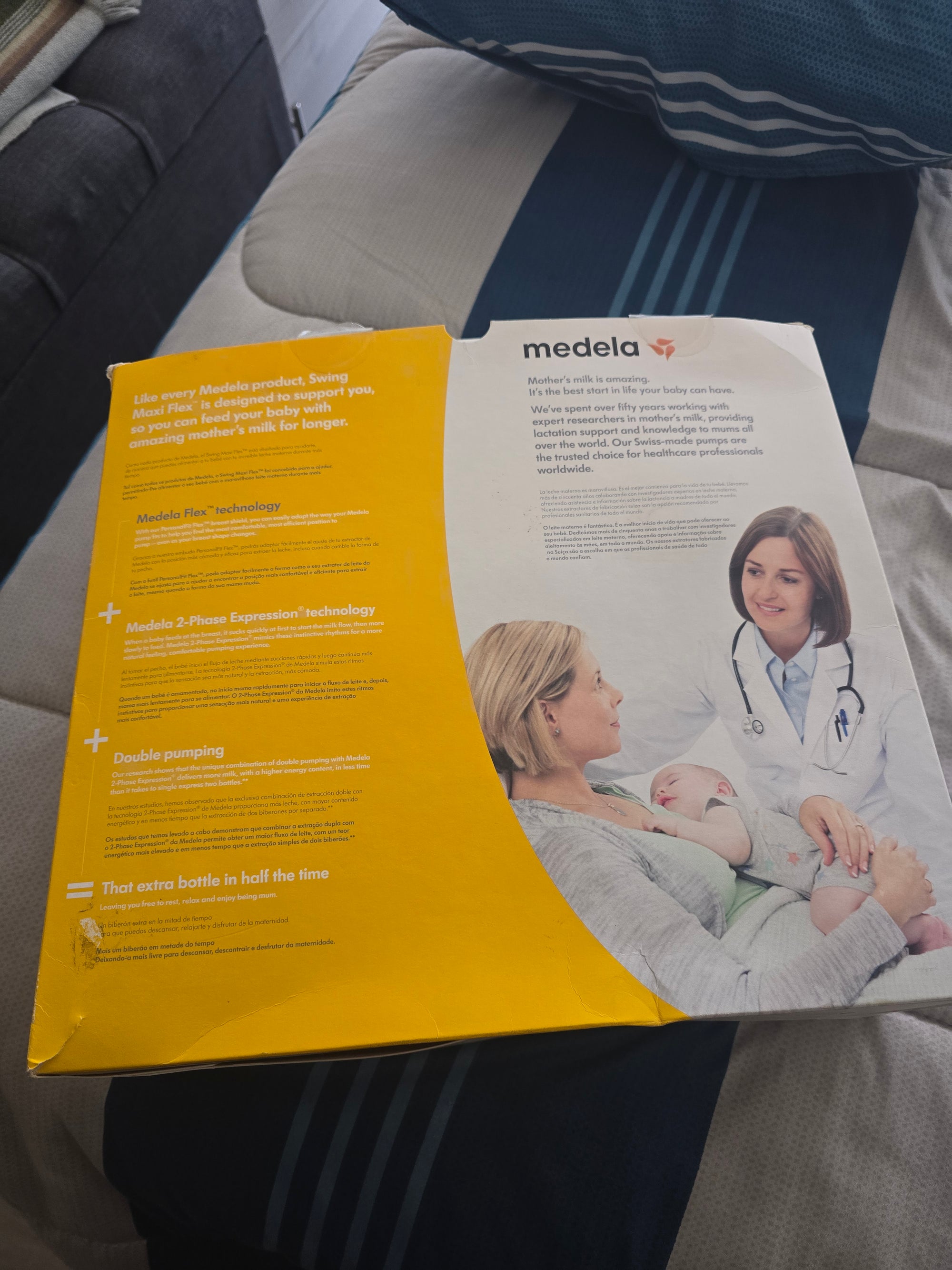 (#PG5454) Extractor de leche doble eléctrico modelo Swing Maxi Flex. Marca