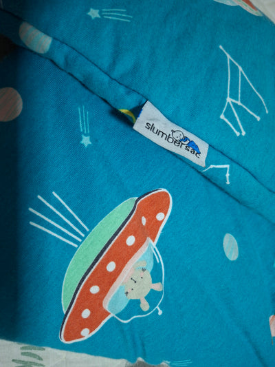 Saquito de dormir. 3.5 TOG, diseño universo. Marca Slumbersac (#PG5640)