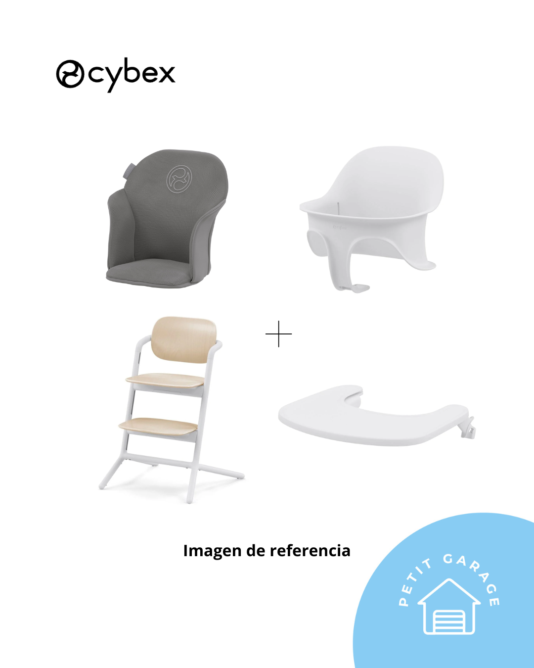 Silla de comer modelo Lemo + Accesorios (arnés, bandeja y cojín). Marca Cybex (#PG5911)
