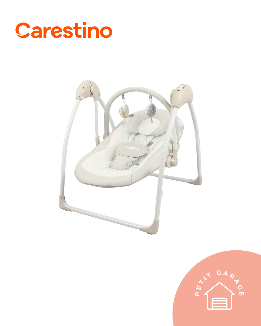 Mecedora eléctrica, modelo verde claro. Marca Carestino (#PG5729)