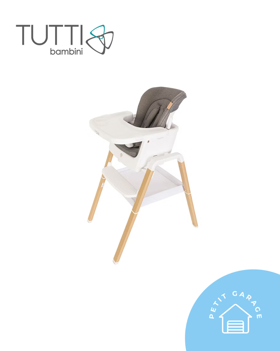 Silla de comer evolutiva, modelo Nova, color blanco. Marca Tutti Bambini (#PG5576)