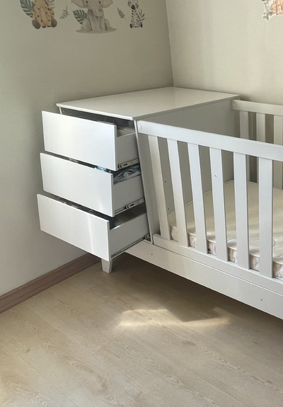 Cuna madera, modelo Noah Blanca. Marca Kidscool (#PG5636)