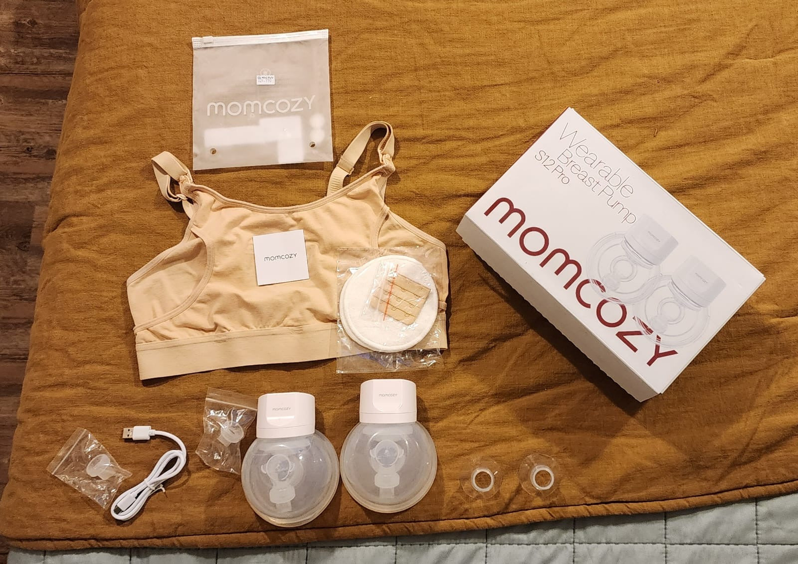 (#PG4851) Extractor de leche doble eléctrico modelo S12 + Sostén. Marca Momcozy