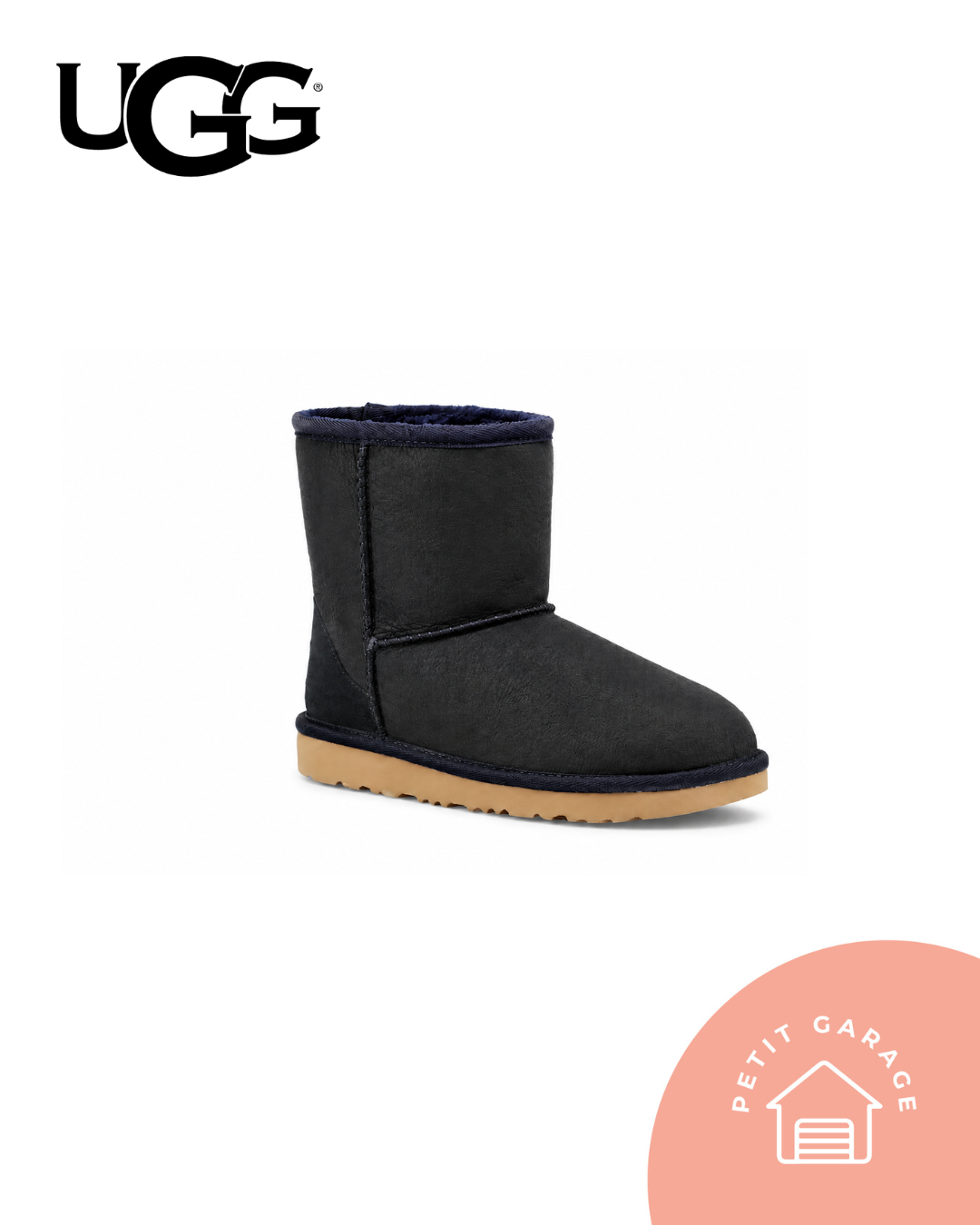 Botas infantiles azules con chiporro, talla 25 a 28. Marca UGG (#PG5765)