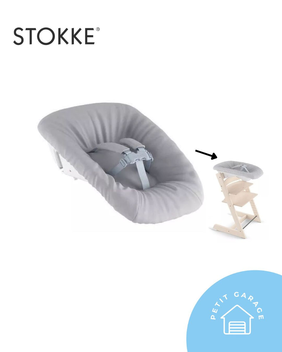 Silla para recién nacido Tripp Trapp Newborn Set, modelo gris. Marca Stokke (#PG5726)