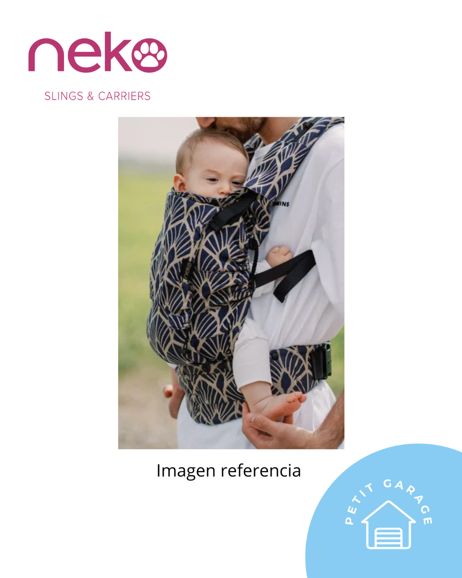 Portabebé Baby, modelo azul y beige. Marca Neko (#PG5706)