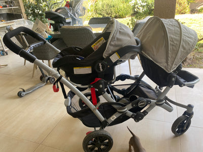 (#PG5435) Coche Travel System modelo Infanti Duo Ride S813 gris . Marca Infanti