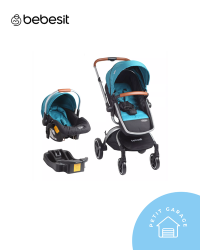 Coche Cuna Travel System Deluxe 360 Verde. Marca Bebesit (#PG5718)