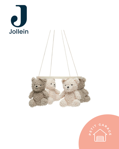 Móvil de tela, modelo beige y café claro. Marca Jollein (#PG5693)