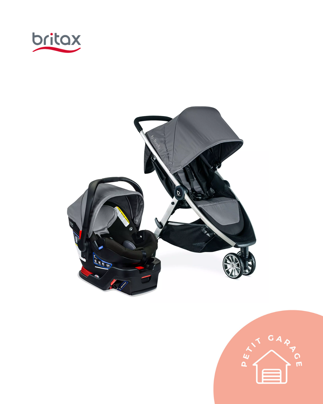 Coche Travel System modelo Britax B Lively + Huevito B Safe Gen2 + Base. Marca Britax (#PG5896)