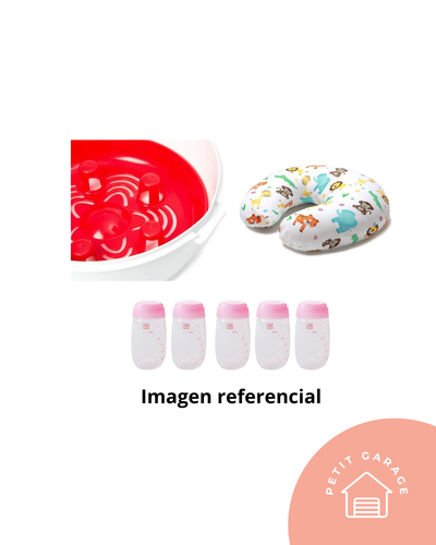 Pack limpieza: caja secante, cojín lactancia y botellas almacenadoras leche. (#PG5575)