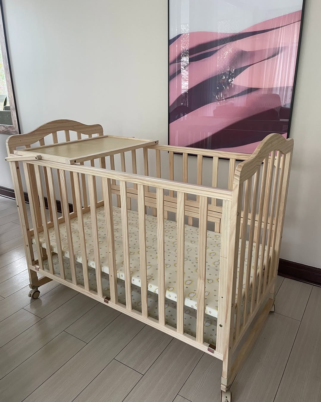 Cuna colecho de madera natural, convertible. Marca Homer Outdoor (#PG5963)