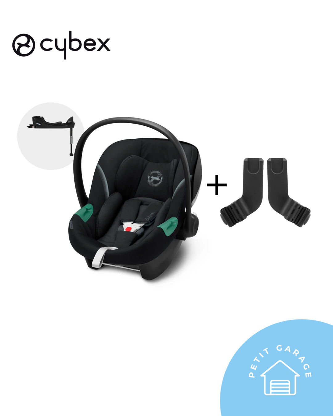 Silla Nido Aton S2 + Base One I-Size Convertible + adaptador para coche. Marca Cybex (#PG5720)