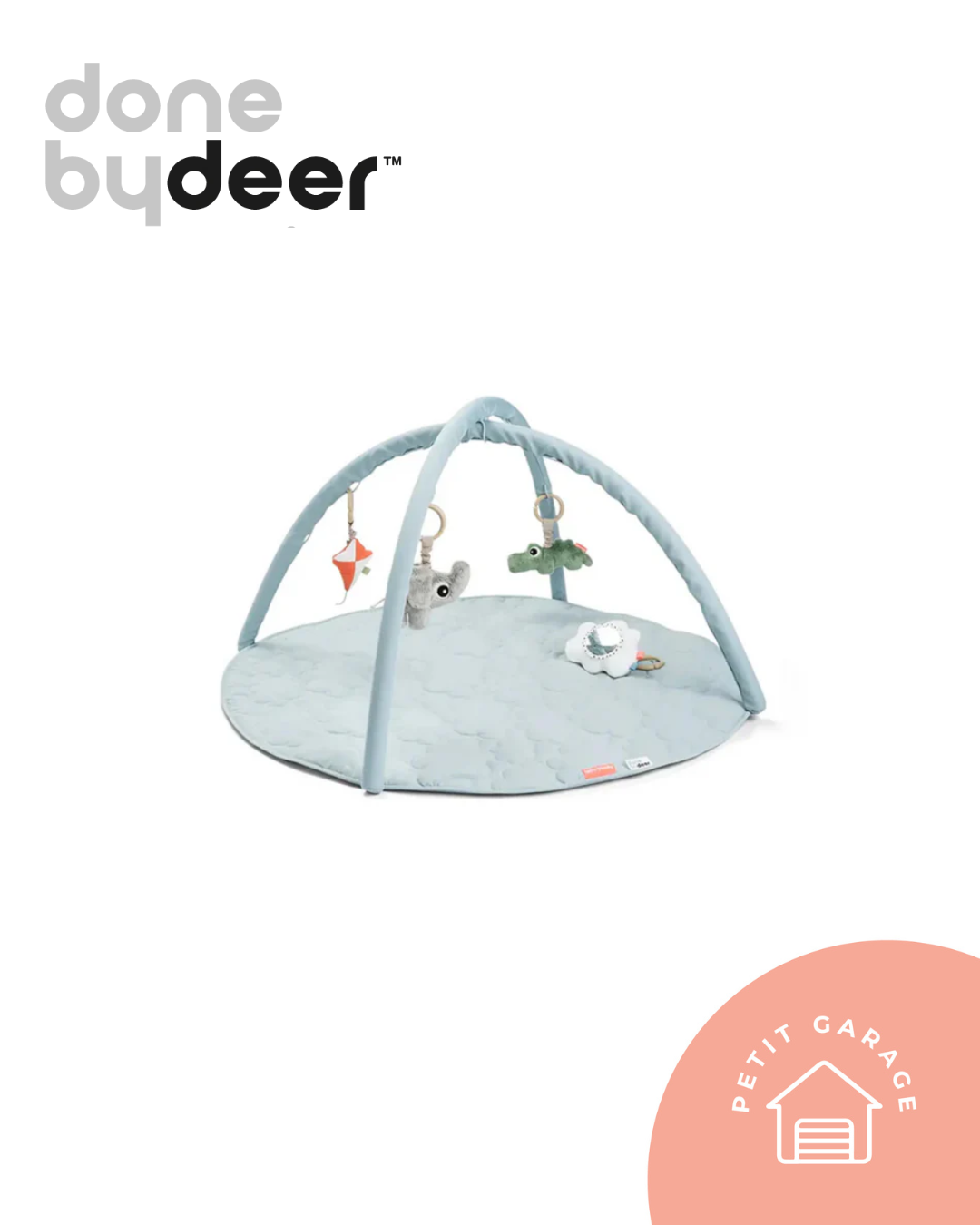 Gimnasio, modelo de tela gris, celeste. Marca Done by Deer (#PG5681)