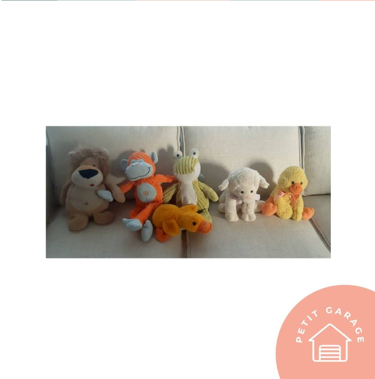 (#PG3905) 6 peluches de animales. Marca Genérica