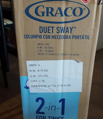 (#PG4212) Silla mecedora modelo Duet Sway Binder 2 en 1. Marca Graco
