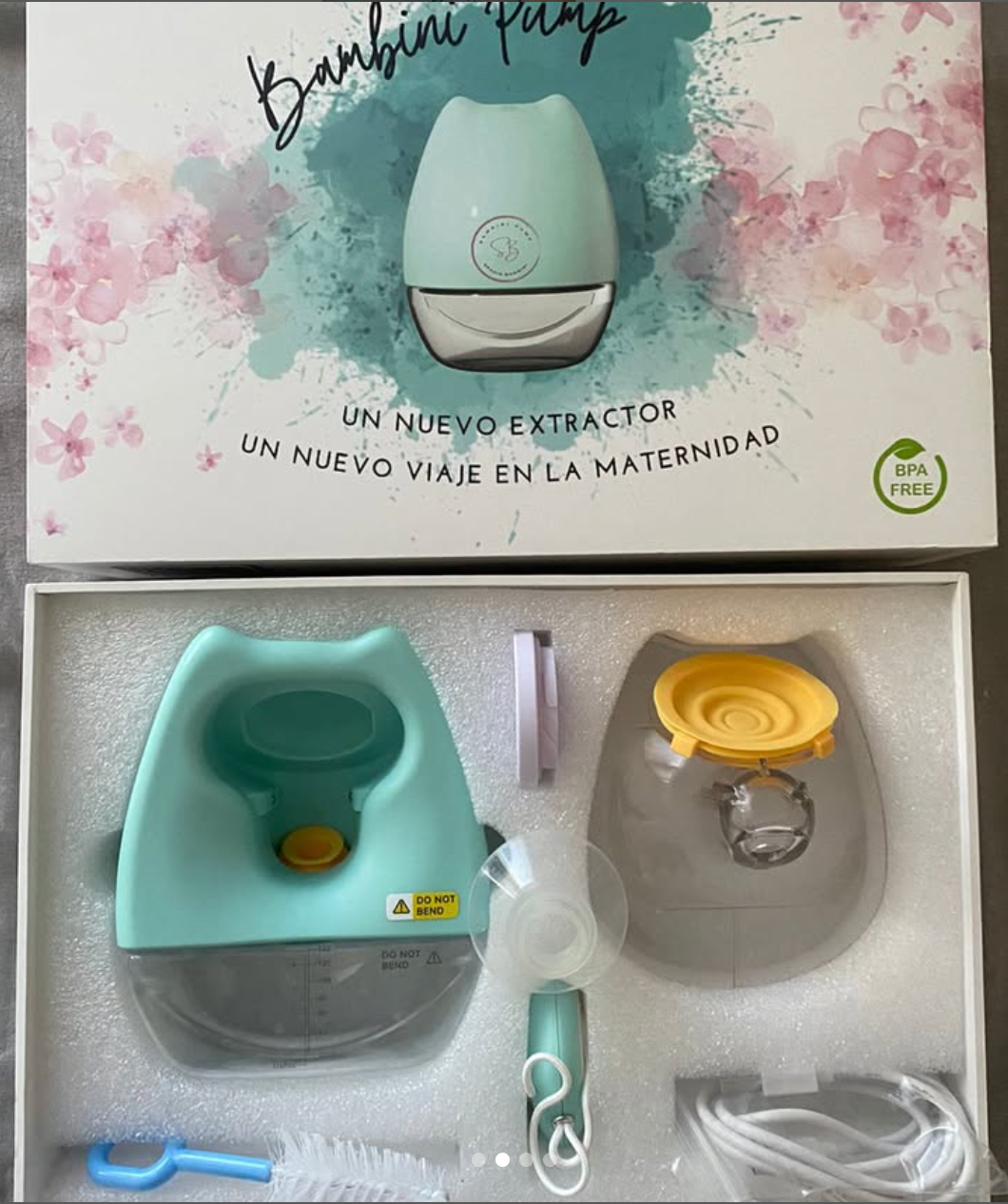 (#PG2602) Extractor de leche eléctrico. Marca Spazio Bambini.