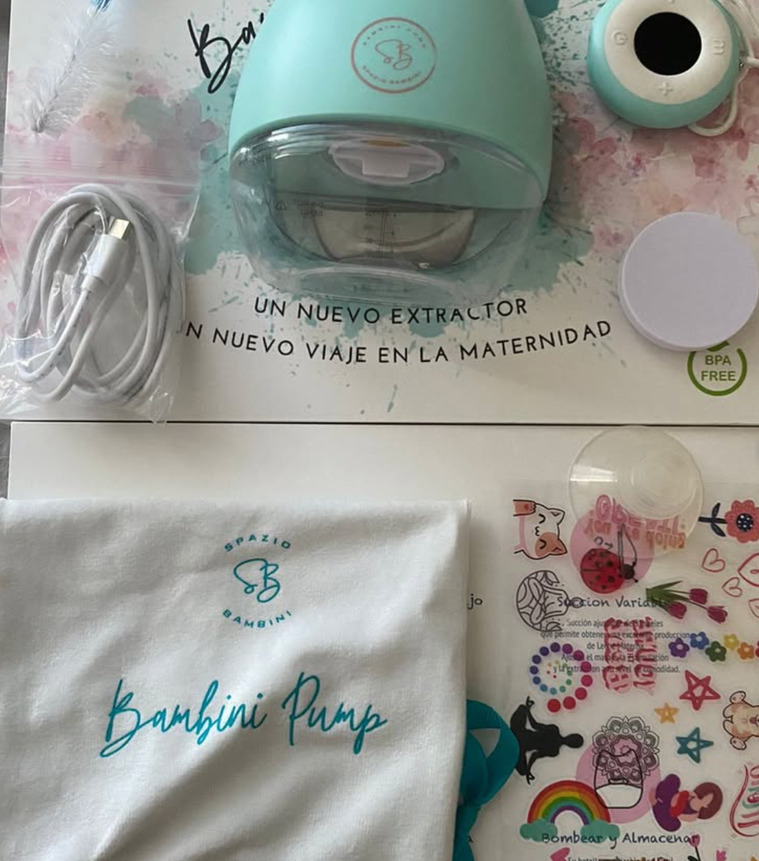 (#PG2602) Extractor de leche eléctrico. Marca Spazio Bambini.