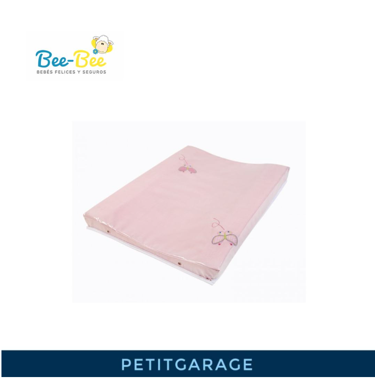 (#PG2603) Mudador bajo bordado mariposa. Marca Bee Bee