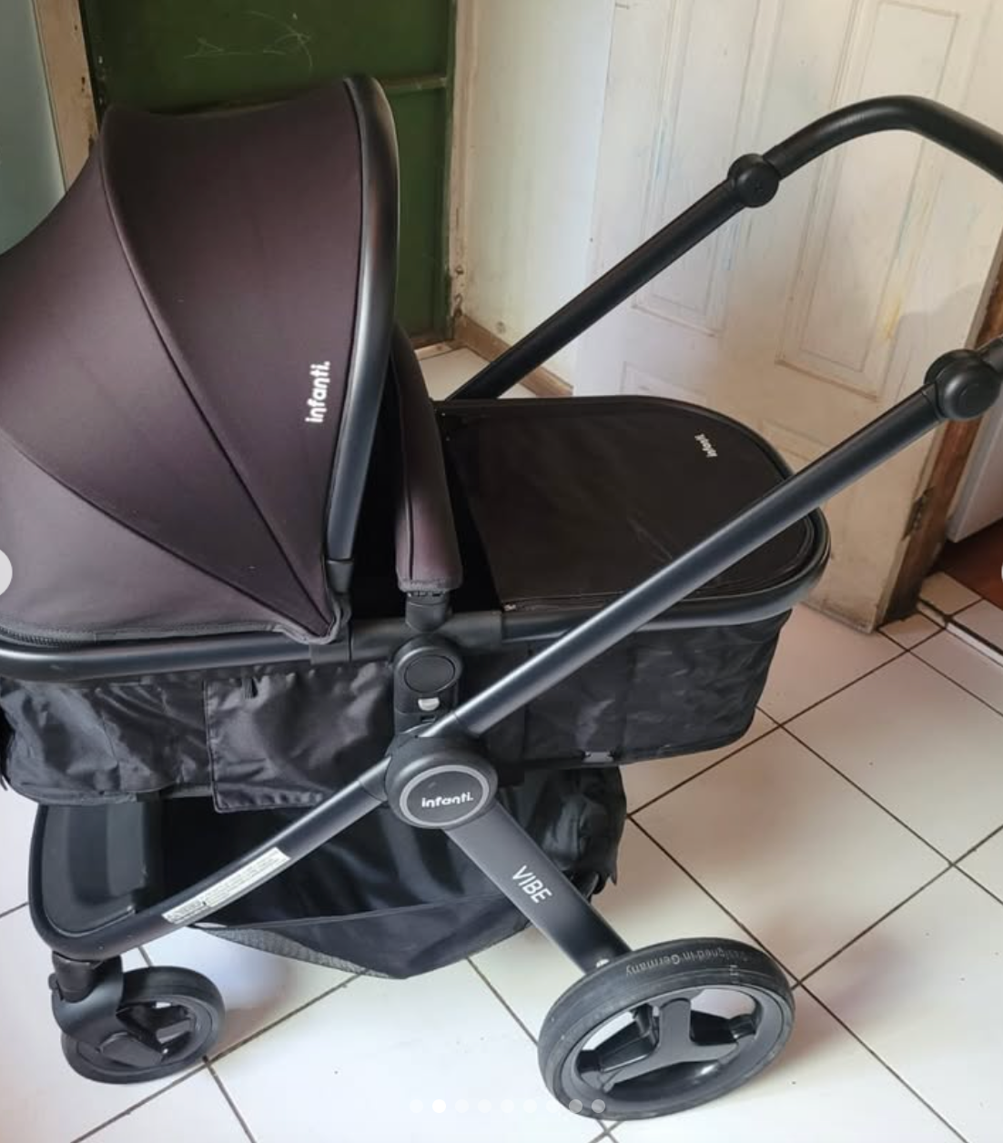 (#PG2645) Coche travel system vibe black. Marca Infanti