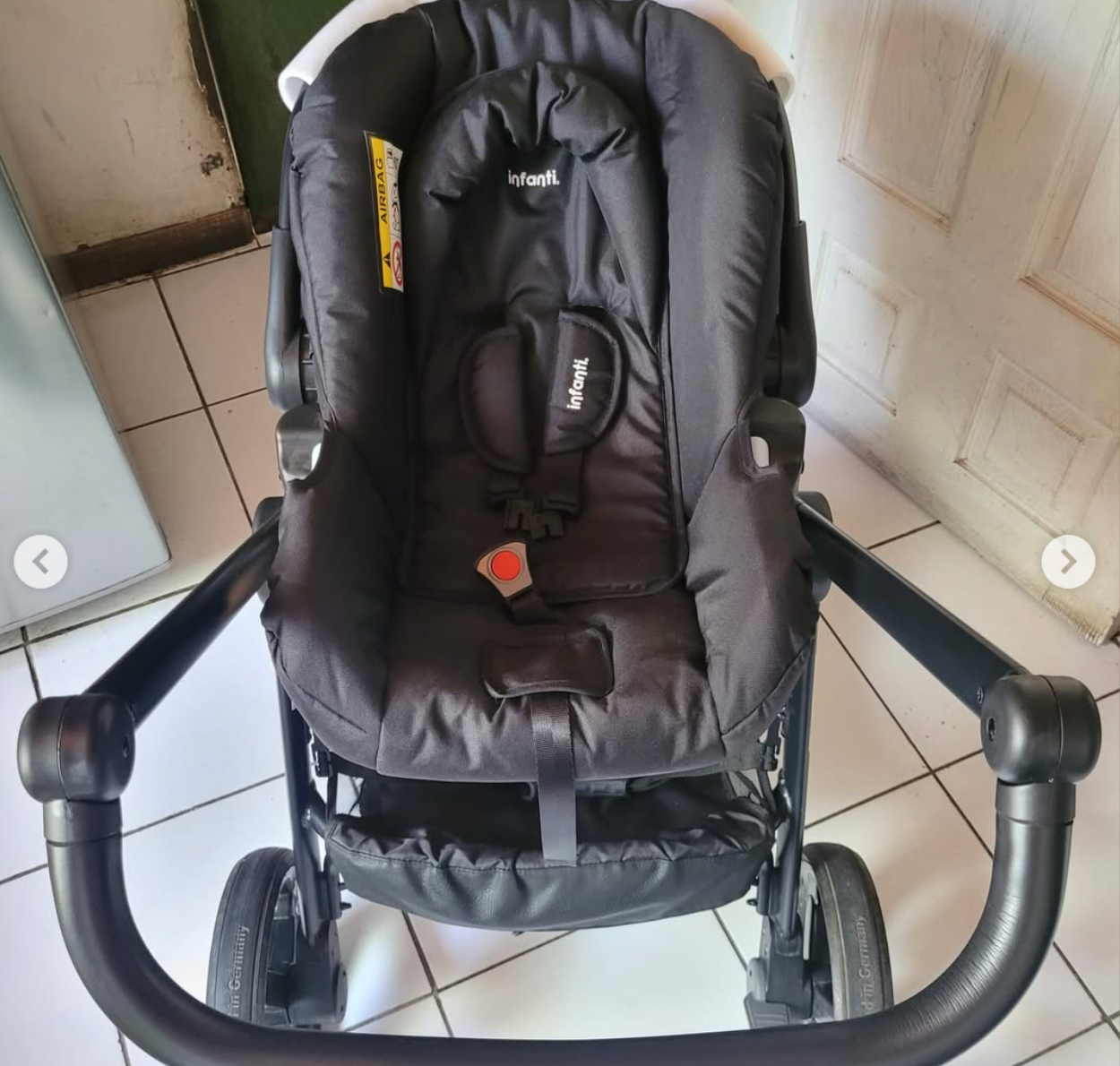 (#PG2645) Coche travel system vibe black. Marca Infanti