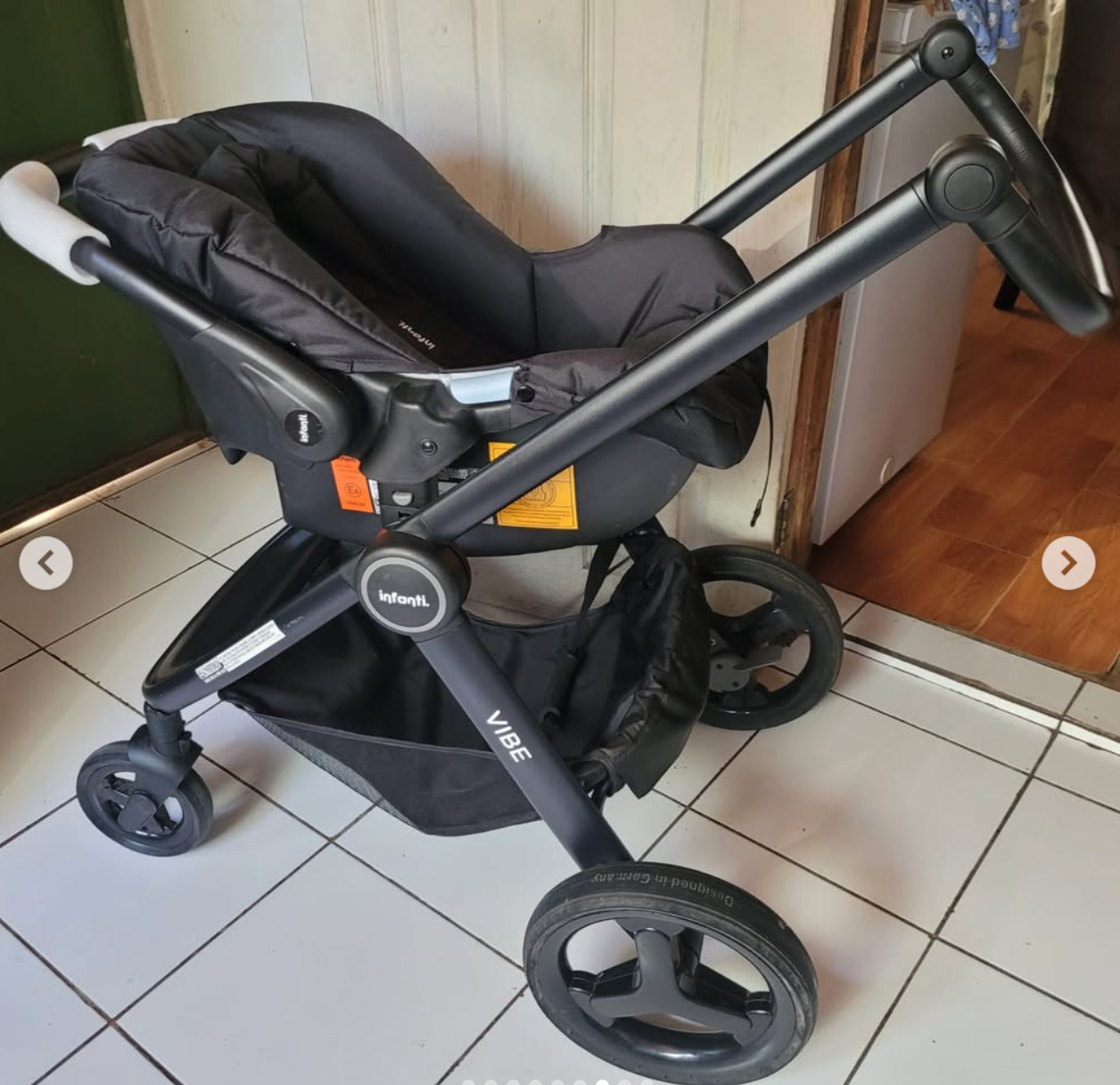 (#PG2645) Coche travel system vibe black. Marca Infanti