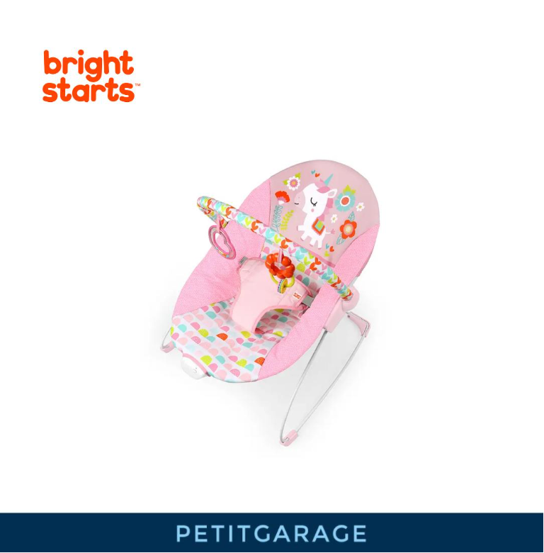 (#PG2669) Silla mecedora fantasía de lujo rosa. Marca Bright Starts