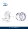 (#PG2691) Extractor de leche manual + conchas protectoras. Marca Phillips Avent