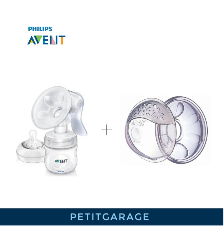 (#PG2691) Extractor de leche manual + conchas protectoras. Marca Phillips Avent