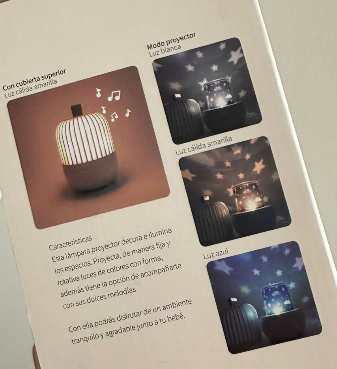 (#PG2695) Lámpara proyector + Ruido blanco de búho. Marca Casa & ideas