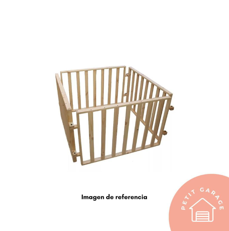 (#PG3947) Corral de madera color blanco. Marca Pelecino