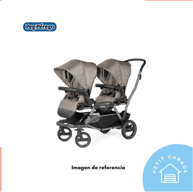 coche doble peg perego PG3958) Coche doble modelo Duette Piroet. Marca Peg Perego
