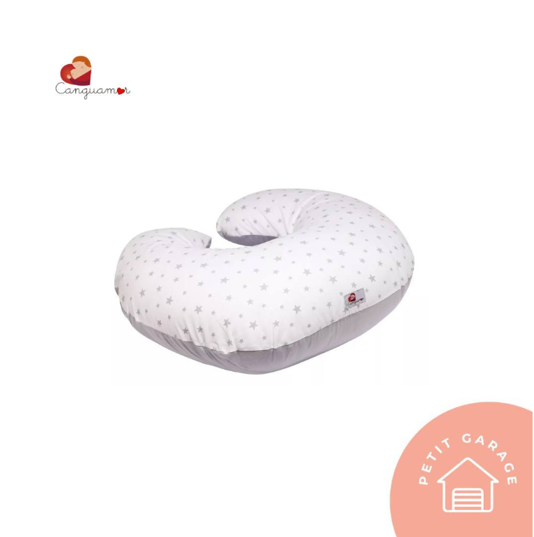 (#PG4012) Cojín de lactancia, modelo Star Grey. Marca Canguamor